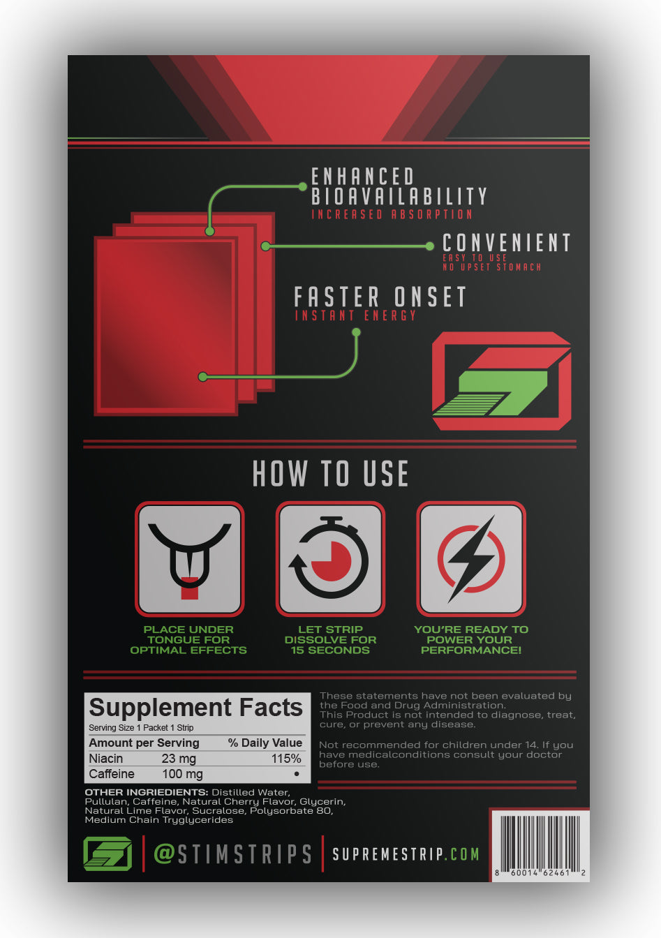 ENERGY STRIPS - Cherry Lime (25 Pack)